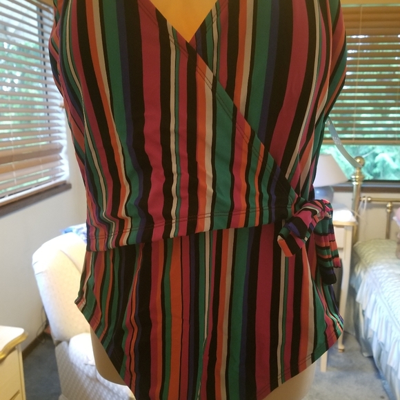 One piece womens swim suit, waist tie, slimming - Picture 3 of 8